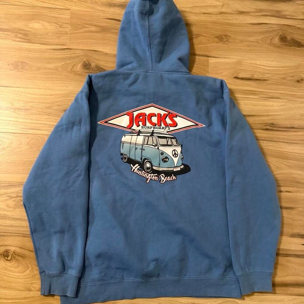 Jacks Surfboards Hoodie graphic baggy blue size Large